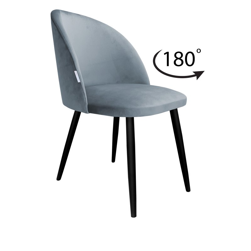 Krzesło Colin – tapicerowane, metalowe nogi