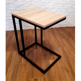 Stolik pomocniczy C boczny podstawa metalowa Loft
