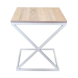 Stolik pomocniczy X boczny podstawa metalowa Loft
