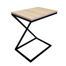 Stolik pomocniczy X boczny podstawa metalowa Loft