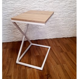 Stolik pomocniczy X boczny podstawa metalowa Loft