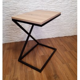 Stolik pomocniczy X boczny podstawa metalowa Loft