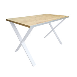 Stół Loft X 70x120 cm - metalowa podstawa, blat 28 mm