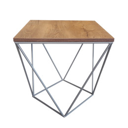 Stolik druciany kawowy Loft podstawa metalowa