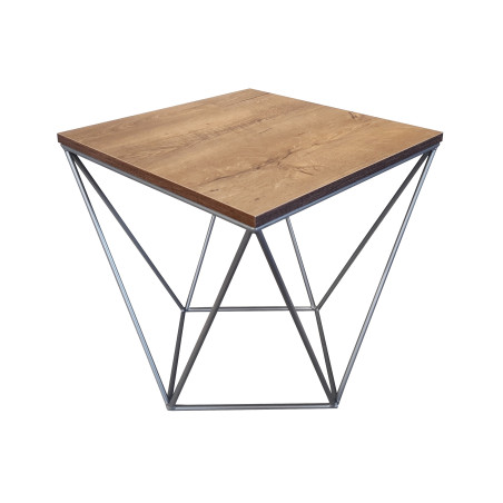 Stolik druciany kawowy Loft podstawa metalowa