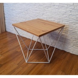 Stolik druciany kawowy Loft podstawa metalowa