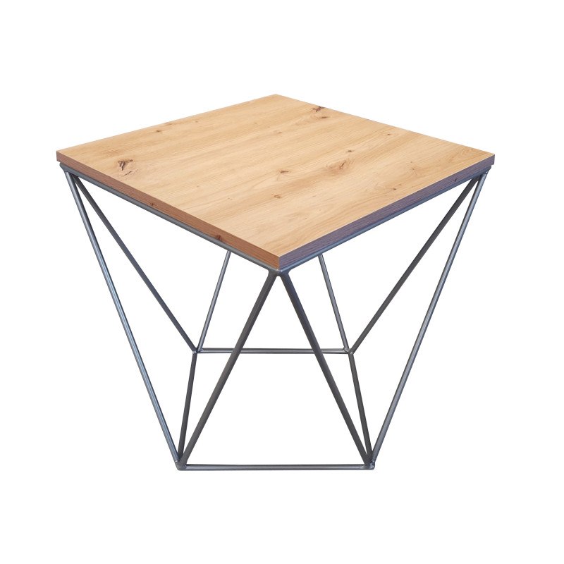 Stolik druciany kawowy Loft podstawa metalowa