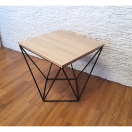 Stolik druciany kawowy Loft podstawa metalowa