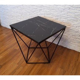 Stolik druciany kawowy Loft podstawa metalowa