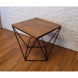 Stolik druciany kawowy Loft podstawa metalowa