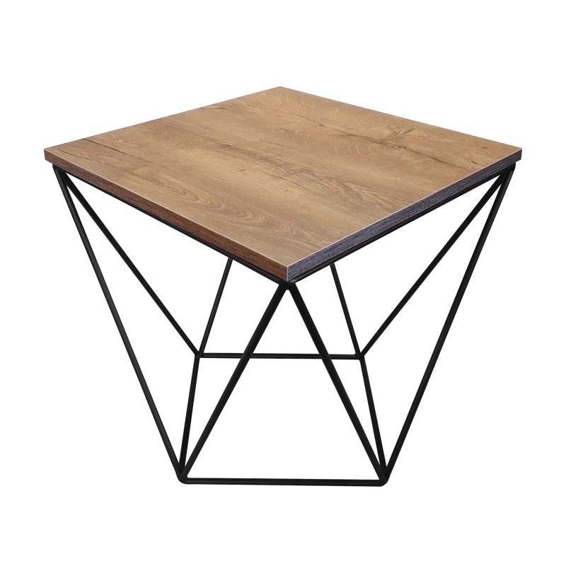 Stolik druciany kawowy Loft podstawa metalowa