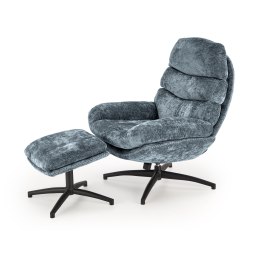 DARIO fotel wypoczynkowy z podnóżkiem oraz z funkcją kołyski,