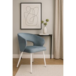 Krzesło Aura tkanina Welur noga metalowa