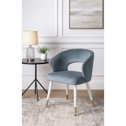 Krzesło Aura tkanina Welur noga metalowa