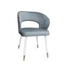 Krzesło Aura tkanina Welur noga metalowa