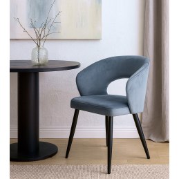 Krzesło Aura tkanina Welur noga metalowa