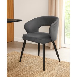 Krzesło Aura tkanina Welur noga metalowa