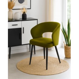 Krzesło Aura tkanina Welur noga metalowa