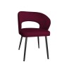 Krzesło Aura tkanina Welur noga metalowa