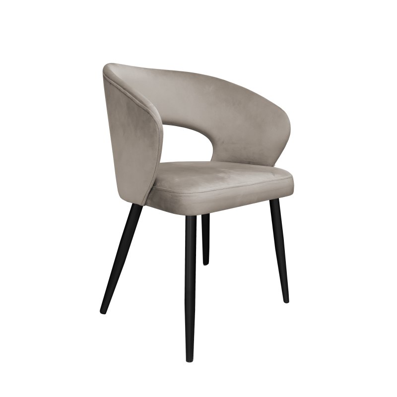 Krzesło Aura tkanina Welur noga metalowa