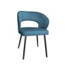 Krzesło Aura tkanina Welur noga metalowa