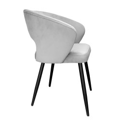 Krzesło Aura tkanina Welur noga metalowa