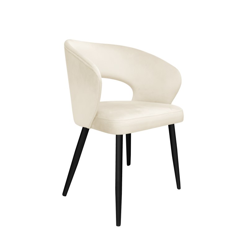 Krzesło Aura tkanina Welur noga metalowa