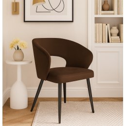 Krzesło Aura tkanina Welur noga metalowa