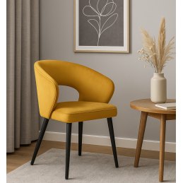 Krzesło Aura tkanina Welur noga metalowa