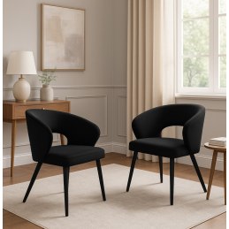 Krzesło Aura tkanina Welur noga metalowa