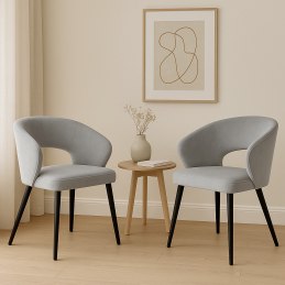 Krzesło Aura tkanina Welur noga metalowa