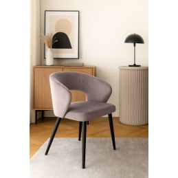 Krzesło Aura tkanina Welur noga metalowa