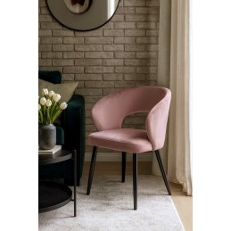 Krzesło Aura tkanina Welur noga metalowa