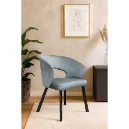 Krzesło Aura tkanina Welur noga metalowa