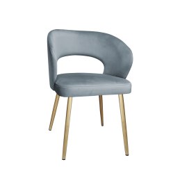 Krzesło Aura tkanina Welur noga metalowa