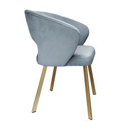 Krzesło Aura tkanina Welur noga metalowa