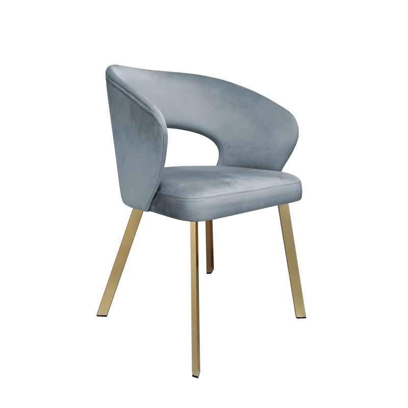 Krzesło Aura tkanina Welur noga metalowa