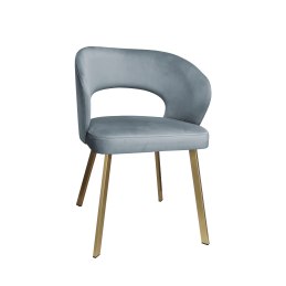 Krzesło Aura tkanina Welur noga metalowa