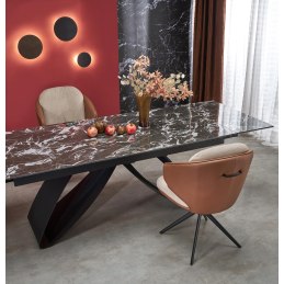 Stół HILARIO rozkładany 180–260 cm, rzeźbiarska podstawa