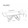 Stół HILARIO rozkładany 180–260 cm, rzeźbiarska podstawa