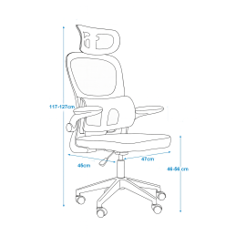 Fotel obrotowy Hektor z siatką i zagłówkiem