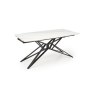 ALFREDO stół rozkładany, biały marmur / czarny