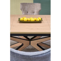 JAMES stół rozkładany, naturalny / czarny