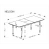 NELSON stół rozkładany, biały