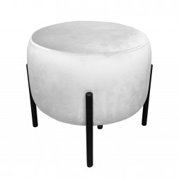 Pufa OLA LOFT MG39 jasny szary - detal tkaniny