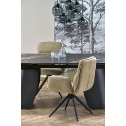 FORUM stół rozkładany, czarny marmur