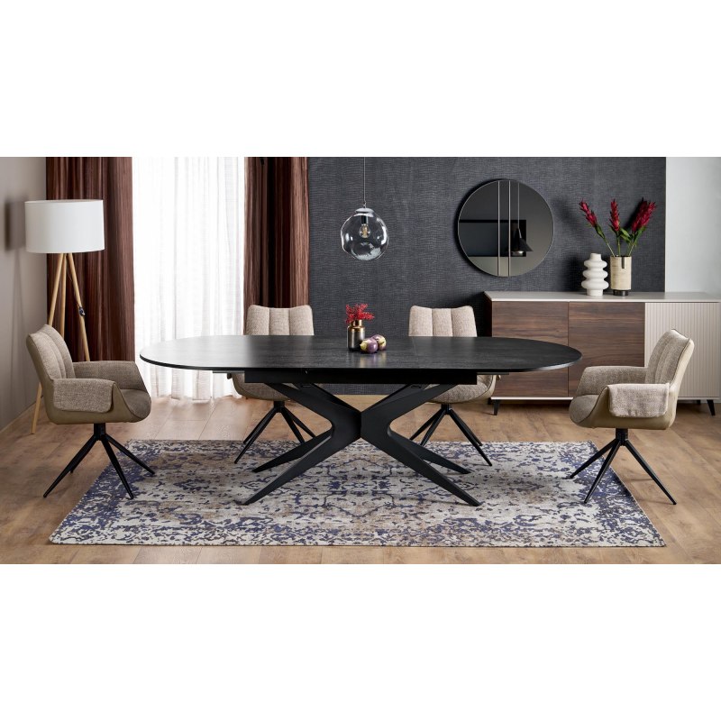 SANDRO stół rozkładany, czarny