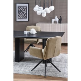 BOLERO stół rozkładany 160-250x90x78 cm dąb naturalny/czarny