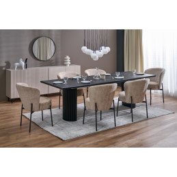 BOLERO stół rozkładany 160-250x90x78 cm dąb naturalny/czarny