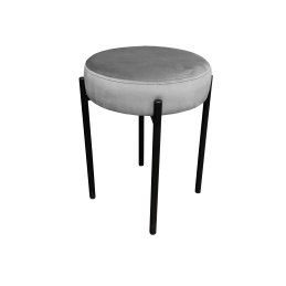 Taboret DIOR stelaż metalowy tkanina Welur